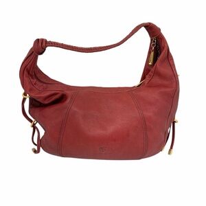 Allison Scott Red Leather Hobo Bag